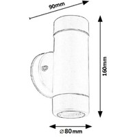 RABALUX Medina GU10 2x10W crna