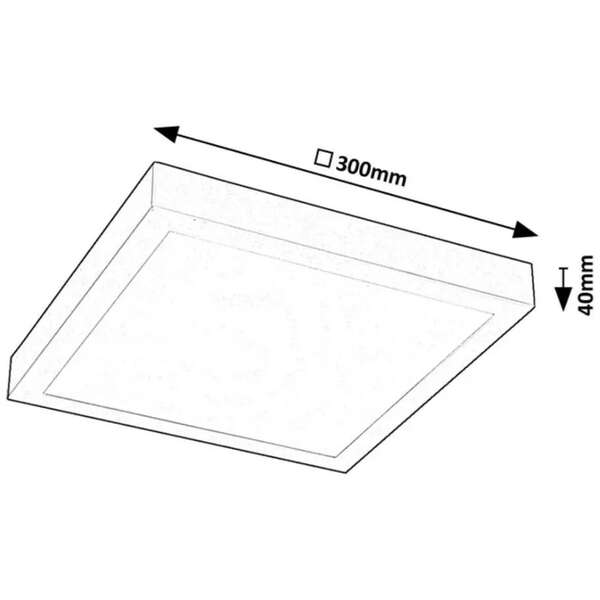 RABALUX Damek2 plafonjera LED18W 30x30cm