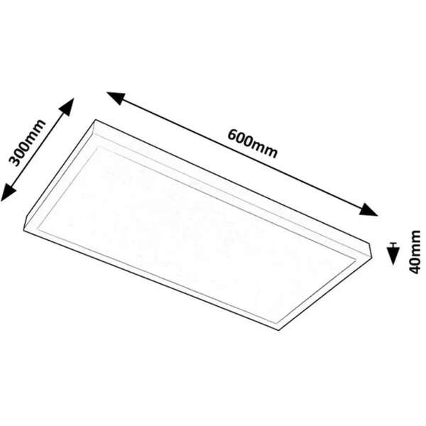 RABALUX Damek2 plafonjera LED24W 60x30cm