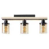 RABALUX Niylah, crna metalna plafonska lampa E27 3x25W IP20