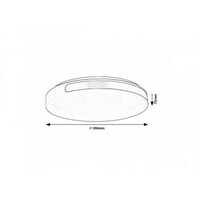 RABALUX Danuta2 plafonjera LED24W D39cm hrom