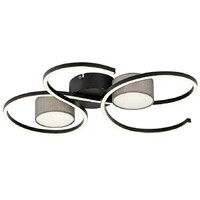 RABALUX Shiena, plafonska lampa crna 40W 1800lm-2800lm, 4000K IP20