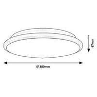 RABALUX Engon, plafonjera, 24W, 1900lm, 4000K, D38cm IP22