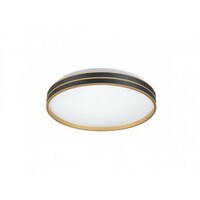 RABALUX Gandor,LED plafonjera 24W, 1850lm, CCT 3000-6500K, 39cm, daljinski, dimabilna, metal crna/zlatna