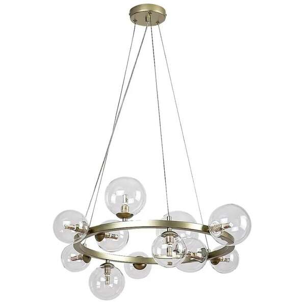 RABALUX Aslov, luster zlatni sa staklenim kuglama, 11xG9, precnik 50cm, visina 120cm