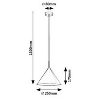 RABALUX Jarod crna metalna visilica, E27 1x40W IP20