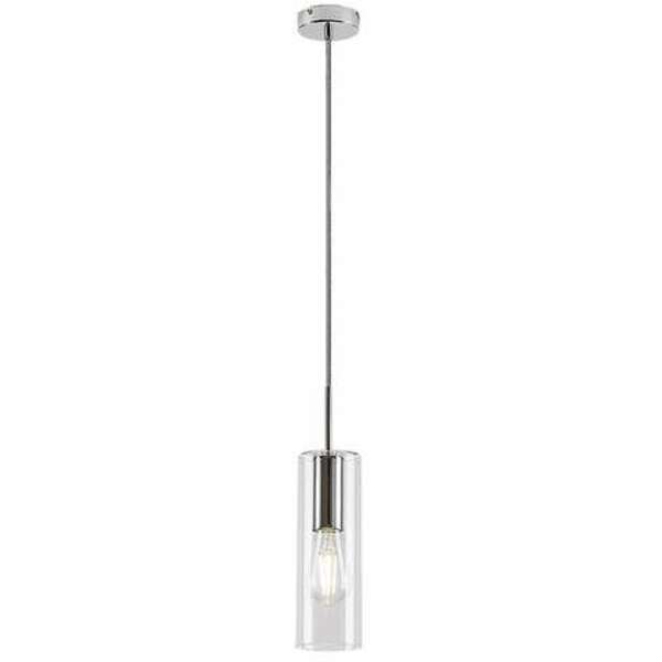 RABALUX Kalevi, visilica metal hrom/staklo 1xE27, visina 150cm, tekstilni kabal