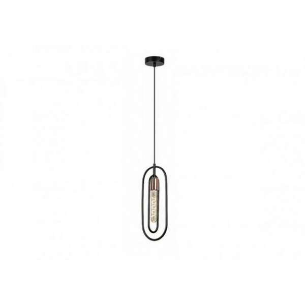 RABALUX Rovier, visilica metal crna/bakar 1xE27, v150cm