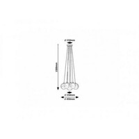 RABALUX Rosehip, luster champagne metal/multikolor staklo, 7xG9