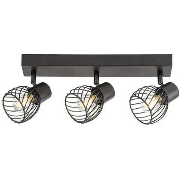 RABALUX Aberama, plafonska lampa, crna plasticna lampa, E14 3x10W, IP20