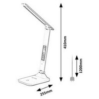 RABALUX Deshal, bela stona lampa, 7W, 3000-6000K prkidac na dodir, IP20