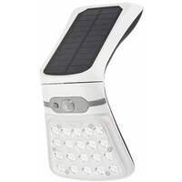 RABALUX Rogova spoljna zidna solarna bela 330lm 4000K senzor pokreta vreme punjenja: 4-6 h