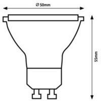RABALUX LED sijalica GU10, 6W, 500lm, 3000K