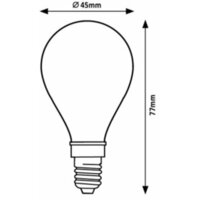 RABALUX Filament LED sijalica E14 G45, 4W, 500lm, 4000K