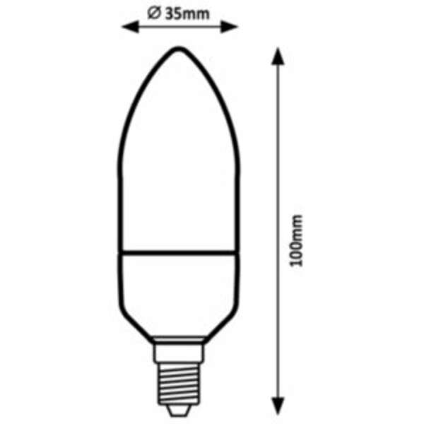 RABALUX LED sijalica E14 C37, 5W, 470lm, 4000K