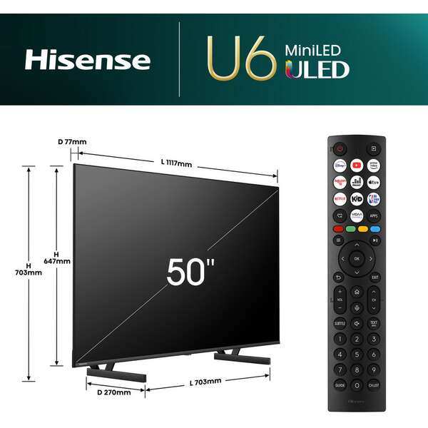 HISENSE 50U6NQ MiniLED