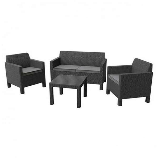 KETER Bastenski set Orlando sa malim stolom grafit CU 226515