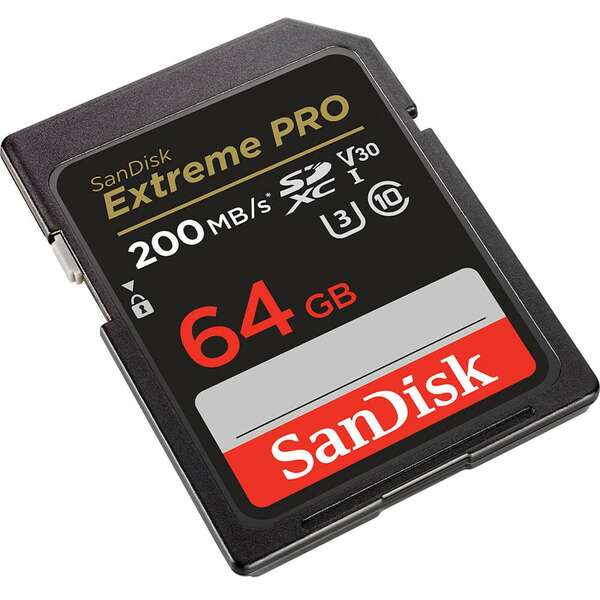 SANDISK SDHC 64GB Extreme Pro 200MB/s UHS-I Cass10 U3 V30