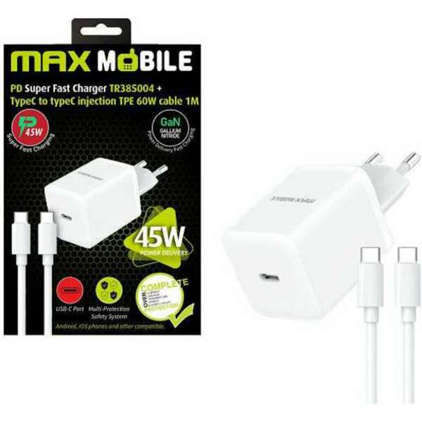 MAX MOBILE PD SFC SET 2U1 TYPE C+KABEL,TR385004 45W