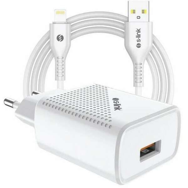 S-LINK SL-EC40L 12W punjac + lightning 5V, beli