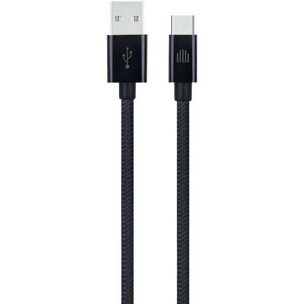 Dviced Cable USB-A to USB-C Nylon Textile 1,25m - Black DV120007