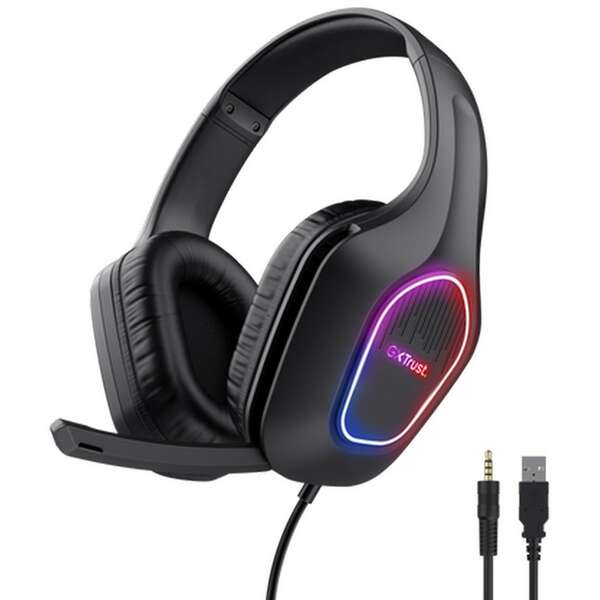 TRUST GXT416 ZIROX LED slusalice Black