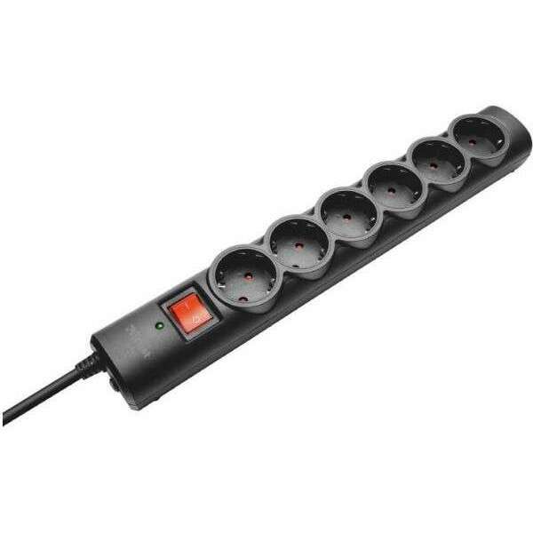 TRUST Surge Protector produzni kabl 1.8m crni