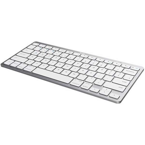 TRUST Basics bezicna tastatura US sivo bela