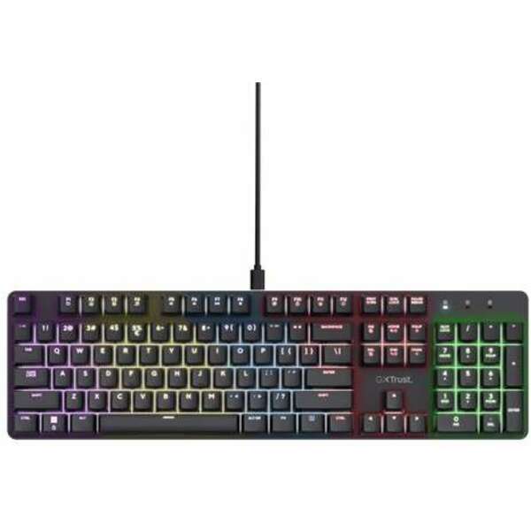 TRUST GXT871 ZORA tastatura US RGB crna