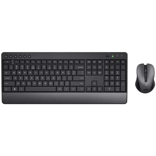 TRUST TREZO bežična tastatura + mis US crna