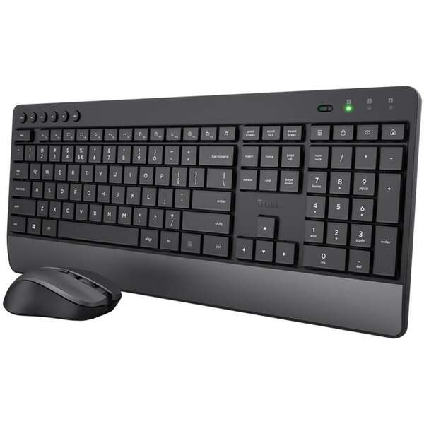TRUST TREZO bežična tastatura + mis US crna