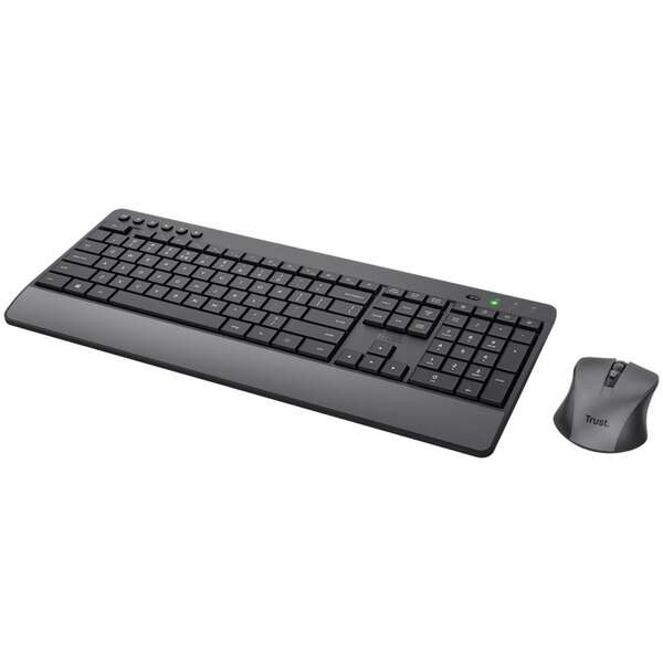 TRUST TREZO bežična tastatura + mis US crna