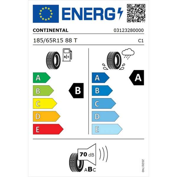 CONTINENTAL 185/65R15 Conti UltraContact 88T