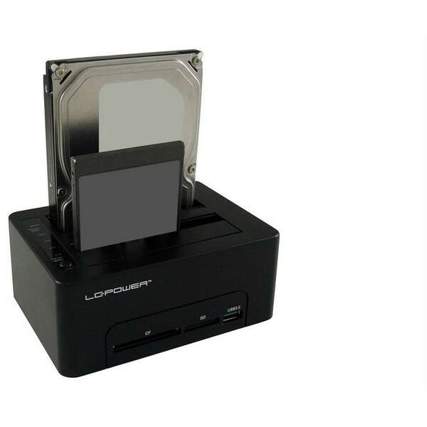 LC POWER LC-DOCK-U3-CR 2xSSD/HDD, Black, Cardreader,1xUSB3.0 HUB