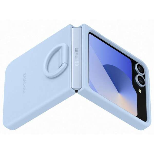 SAMSUNG Galaxy Z Flip6 Silicone Case with Ring Blue EF-PF741-TLE