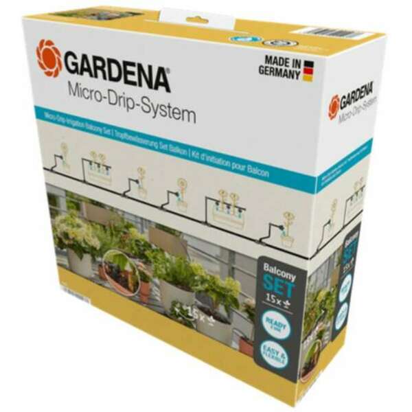 GARDENA Kap po kap balkonski set za navodnjavanje 15 saksija 25m