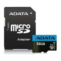 ADATA Micro SD Card 64GB +SD adapter AUSDX64GUICL10A1-RA1