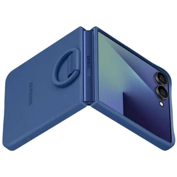 SAMSUNG Galaxy Z Flip7 Ring Case Silicone Blue EF-PF766-TNE