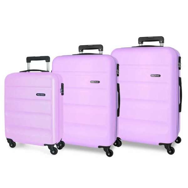 ROLL ROAD FLEX ABS set kofera 3/1 sa 4 tockica lilac