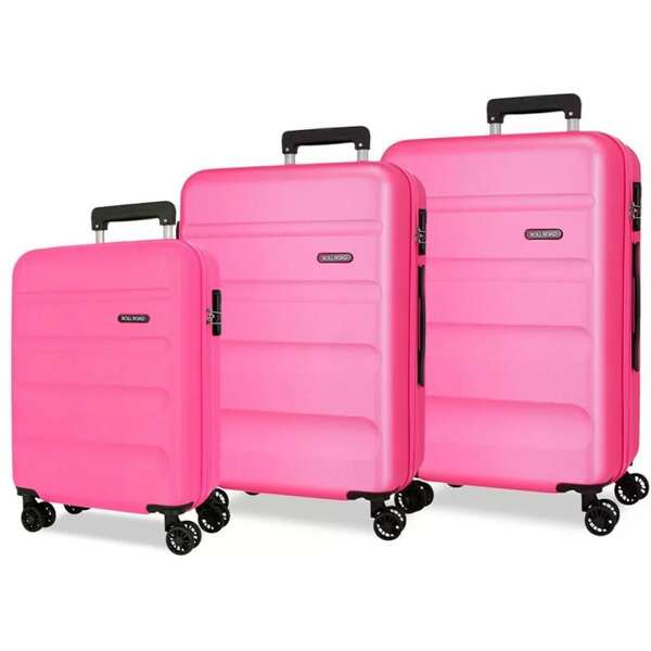 ROLL ROAD FLEX ABS set kofera 3/1 sa 4 tockica pink