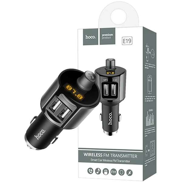 HOCO E19 Smart BT, FM Trans, Charger 2.4A, USB