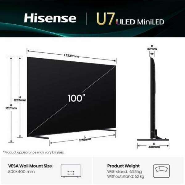 HISENSE 100U7Q MiniLED