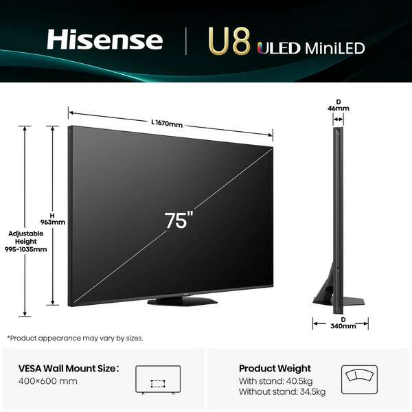 HISENSE 75U8Q