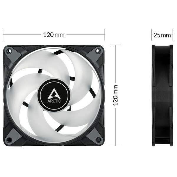 ARCTIC P12 PWM PST 3 pack ACFAN00229A 120mm Black