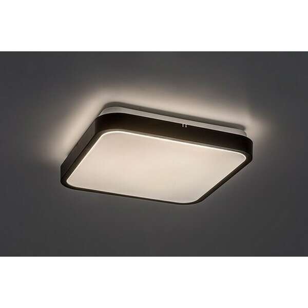 RABALUX Alenzo, LED plafonjera 24W, DIP Switch CCT 3000-600K, 29x29cm, IP44, crna
