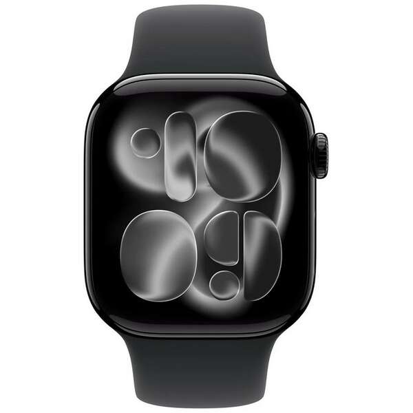 APPLE Watch S11 GPS 42mm Jet Black Aluminium Case with Black Sport Band - S/M meqt4rk/a