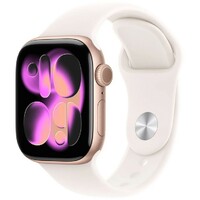APPLE Watch S11 GPS 46mm Rose Gold Aluminium Case with Light Blush Sport Band - S/M mev64rk/a