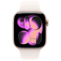 APPLE Watch S11 GPS 46mm Rose Gold Aluminium Case with Light Blush Sport Band - S/M mev64rk/a