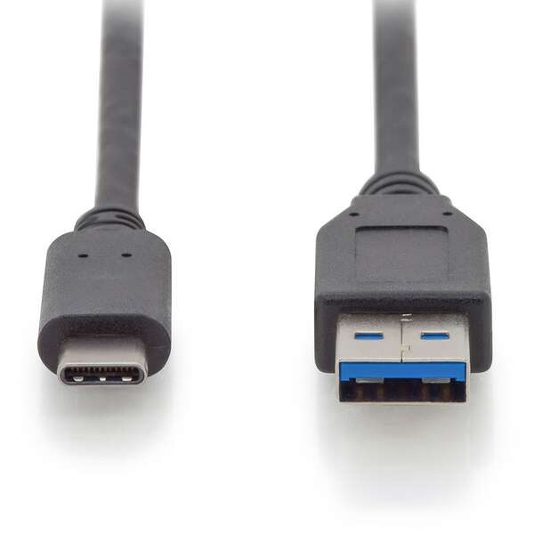 DIGITUS Kabl USB-C na USB-A 1m crni