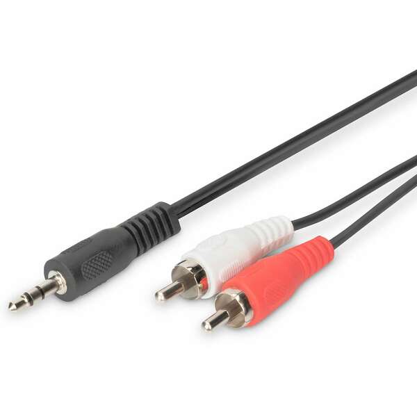 DIGITUS Audio kabl 2xcinc na 3.5mm 1.5m crni